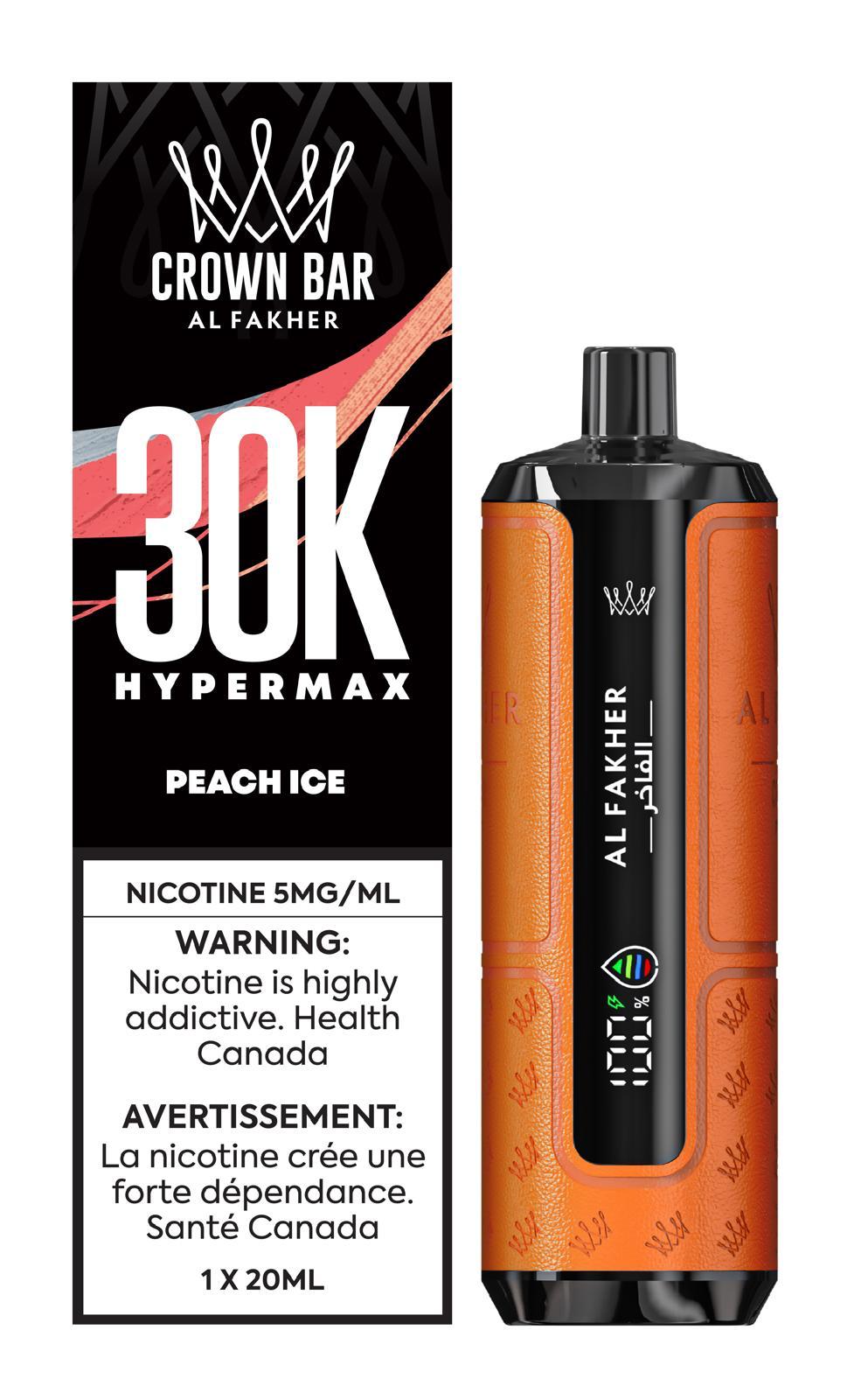 Crown Bar Al Fakher 30k Hyper Max Low Nicotine Disposable Vape - 30000 Puffs - 20ml