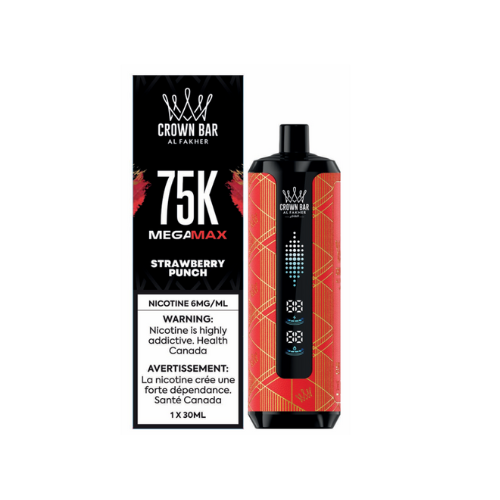 Crown Bar Al Fakher 75k Mega Max Low Nicotine Disposable Vape - 75000 Puffs - 30ml
