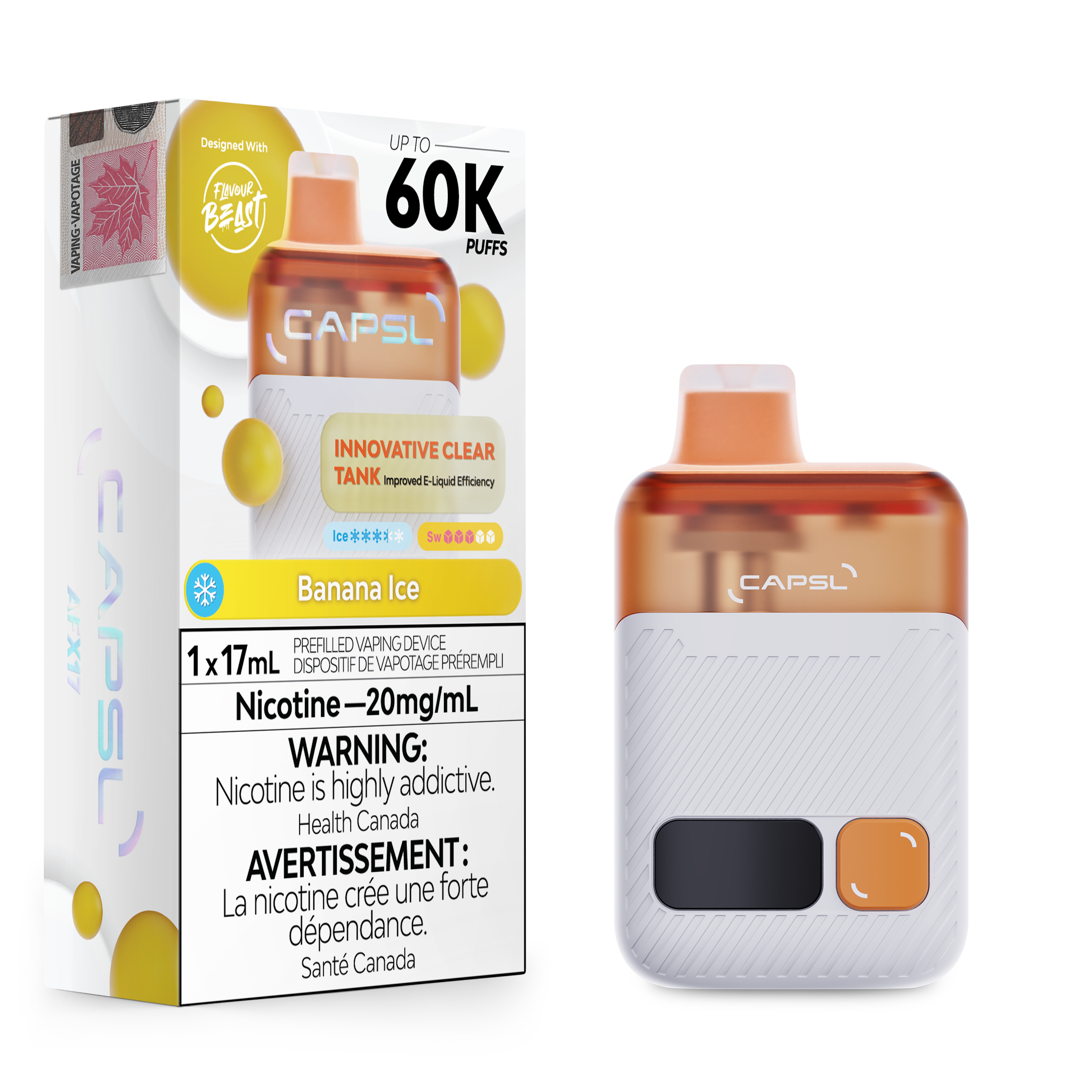 Flavour Beast CAPSL AFX17 60k Disposable Vape - 18000 Puffs - 17ml