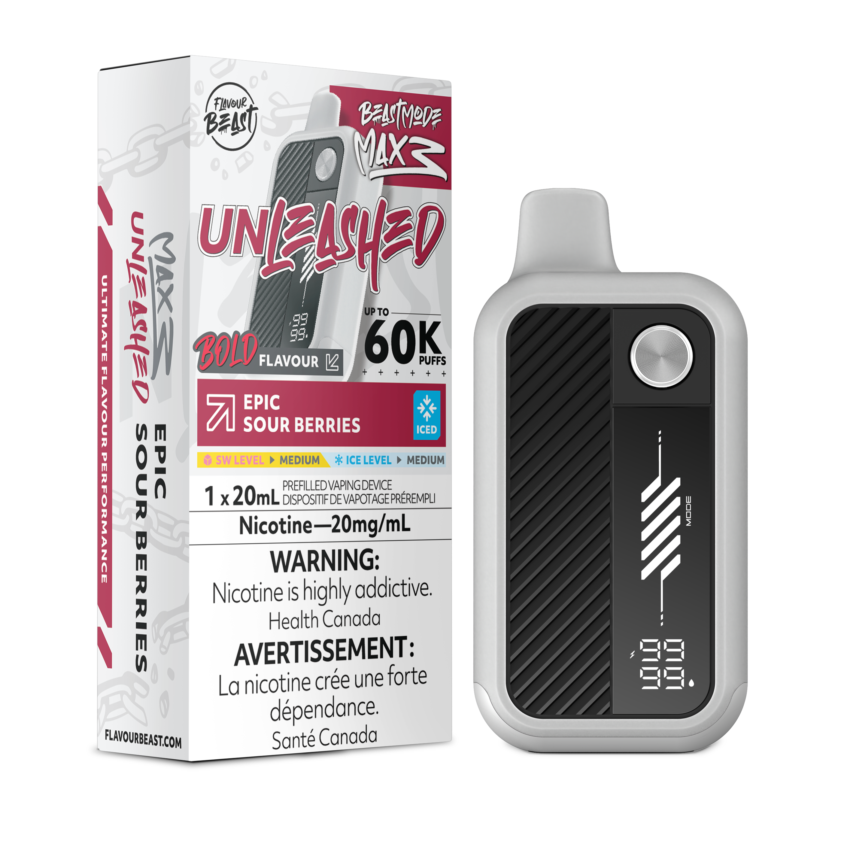 Flavour Beast Beast Mode Max 3 [ Unleashed ] 60k Disposable Vape - 60000 Puffs - 20ml