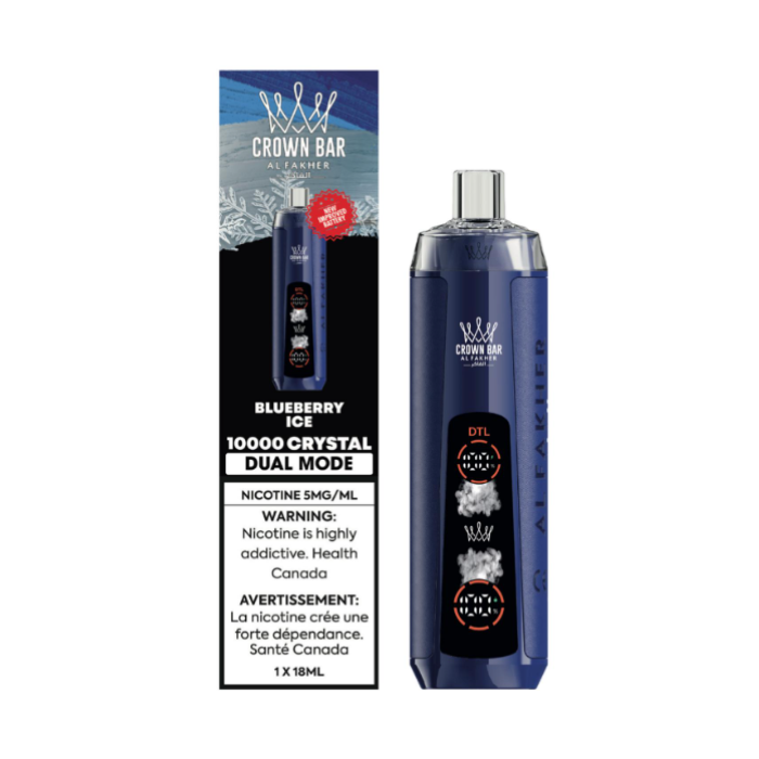Crown Bar Al Fakher 10k Crystal Low Nicotine Disposable Vape - 10000 Puffs - 18ml