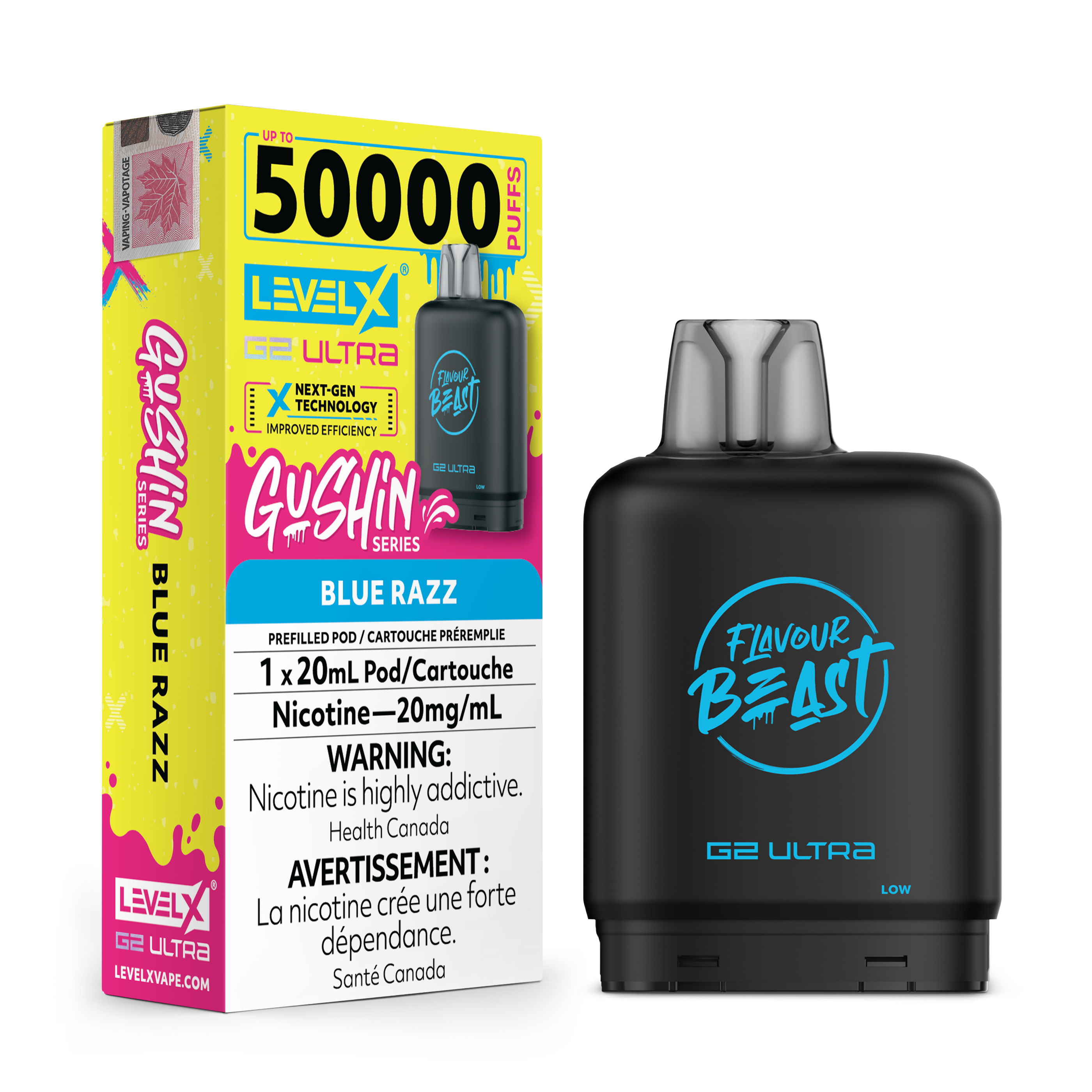 Level X Flavour Beast [ Gushin ] G2 Ultra 50k Disposable Pods - 50000 Puffs - 20ml