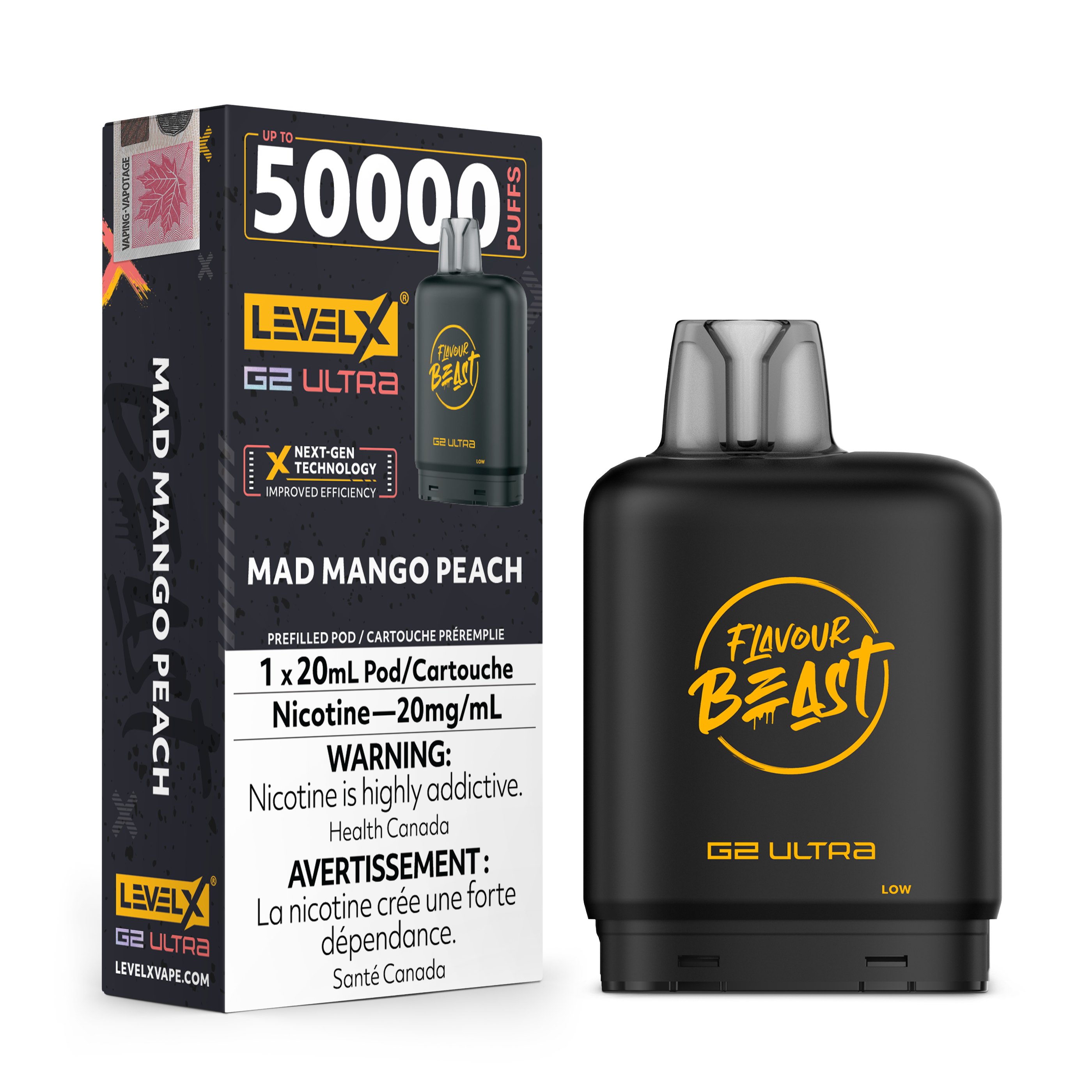 Level X Flavour Beast G2 Ultra 50k Disposable Pods - 50000 Puffs - 20ml