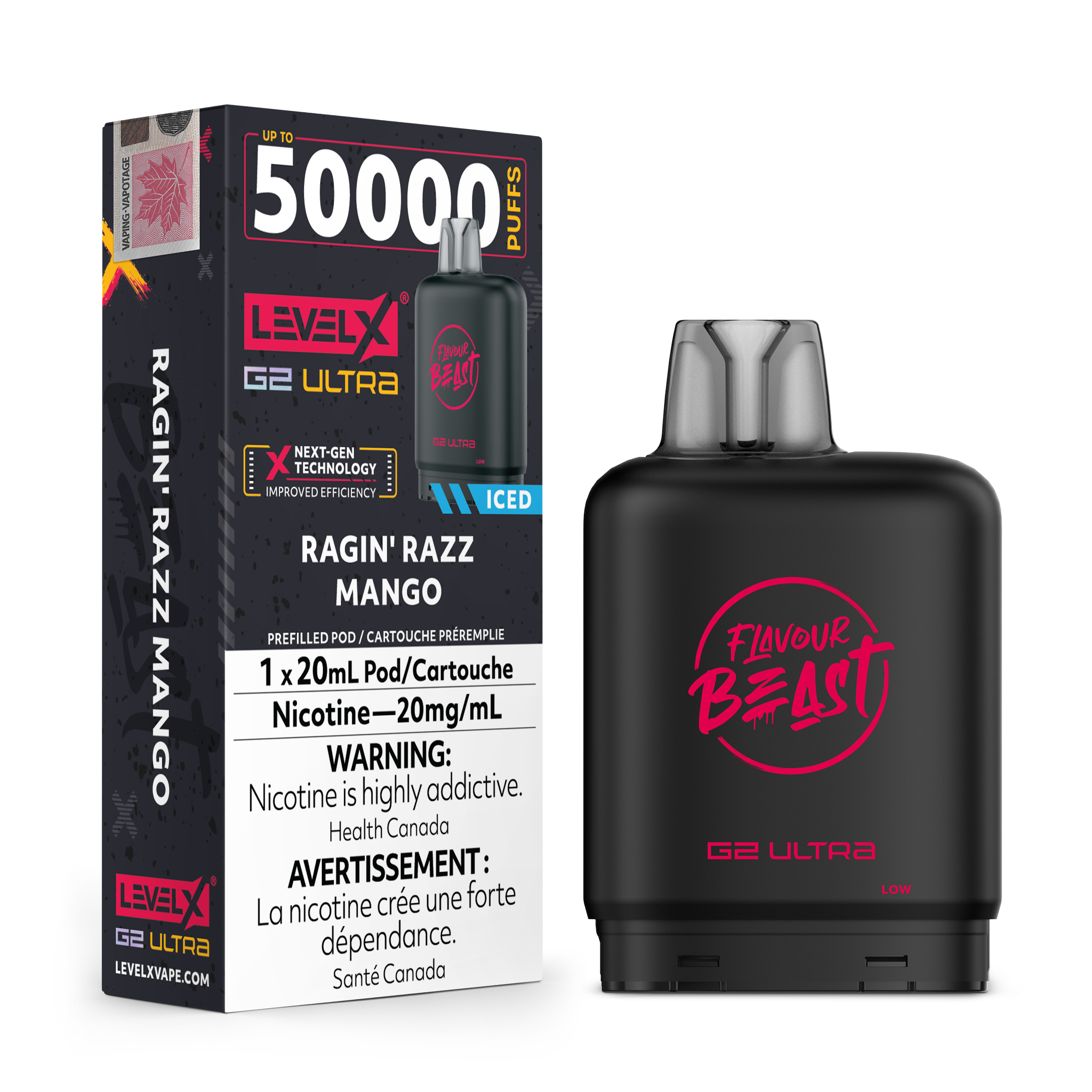 Level X Flavour Beast [ Fruit Series ] G2 Ultra 50k Disposable Pods - 50000 Puffs - 20ml