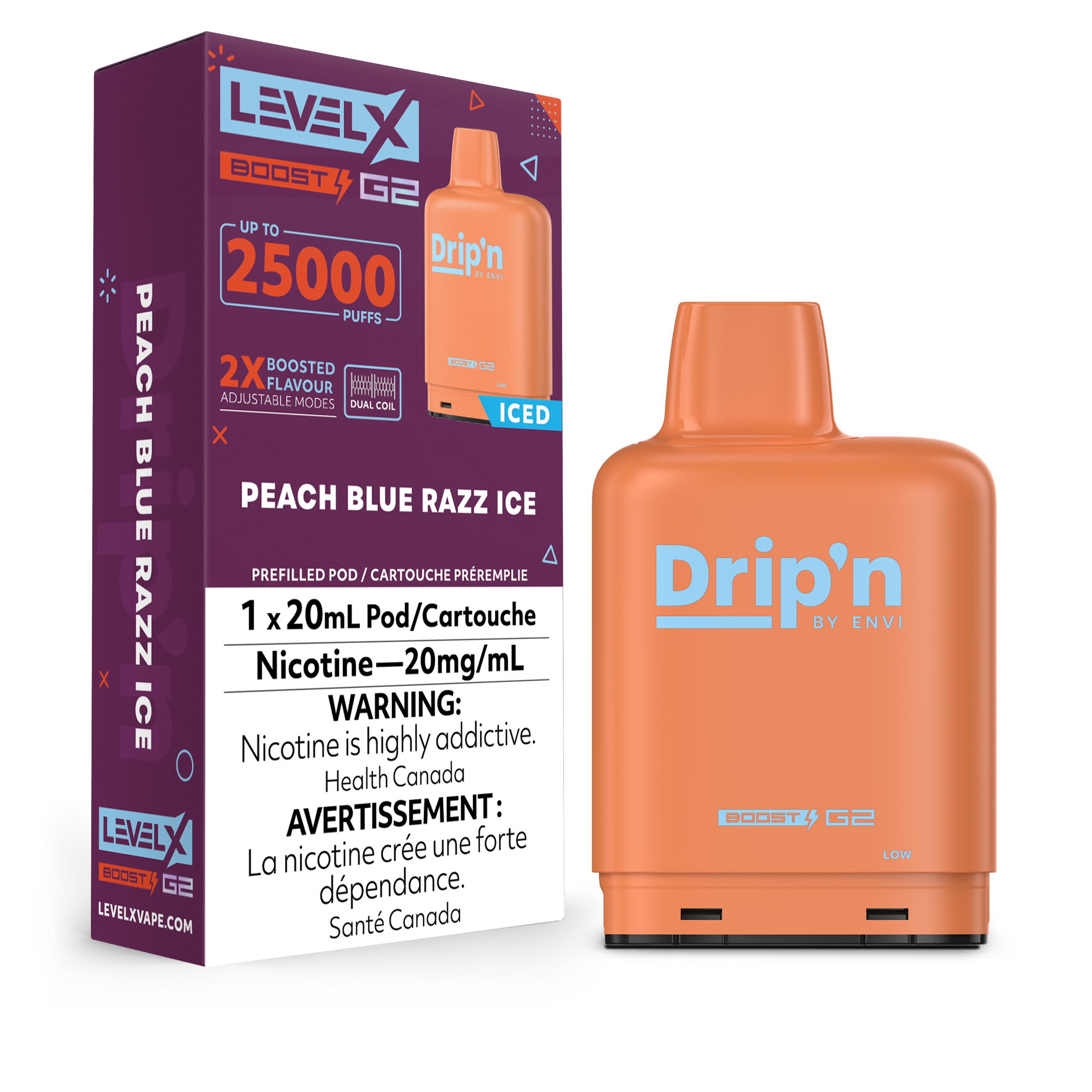 Level X Envi [ Dripn Series ] Boost G2 25k Disposable Pods - 25000 Puffs - 20ml