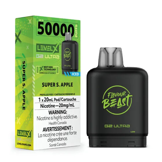 Level X Flavour Beast [ Super Sour ] G2 Ultra 50k Disposable Pods - 50000 Puffs - 20ml