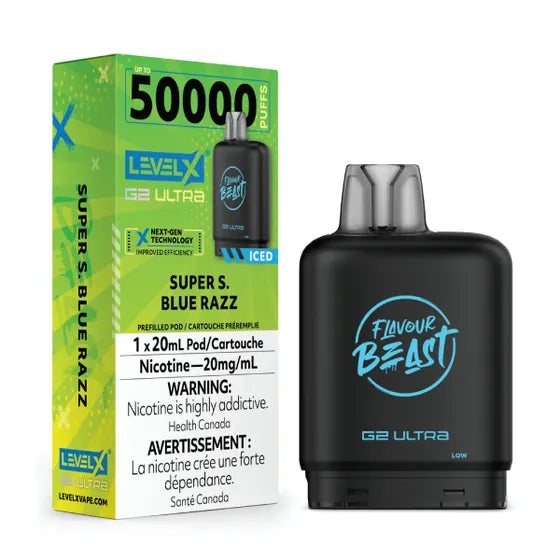 Level X Flavour Beast [ Super Sour ] G2 Ultra 50k Disposable Pods - 50000 Puffs - 20ml