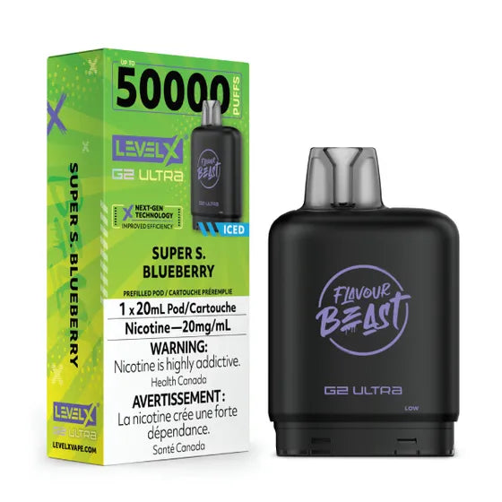 Level X Flavour Beast [ Super Sour ] G2 Ultra 50k Disposable Pods - 50000 Puffs - 20ml