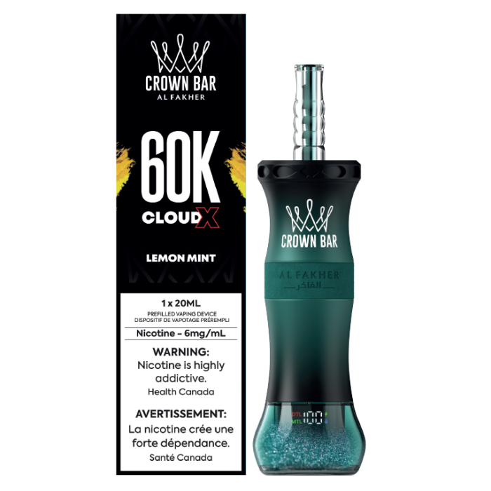 Crown Bar Al Fakher 60k Cloud X Low Nicotine Disposable Vape - 60000 Puffs - 20ml