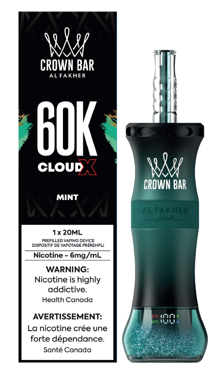Crown Bar Al Fakher 60k Cloud X Low Nicotine Disposable Vape - 60000 Puffs - 20ml