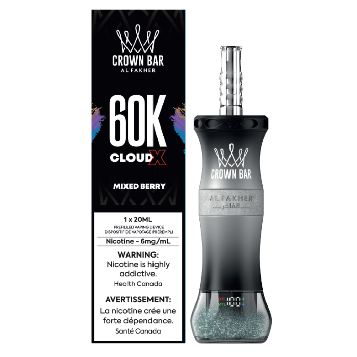 Crown Bar Al Fakher 60k Cloud X Low Nicotine Disposable Vape - 60000 Puffs - 20ml
