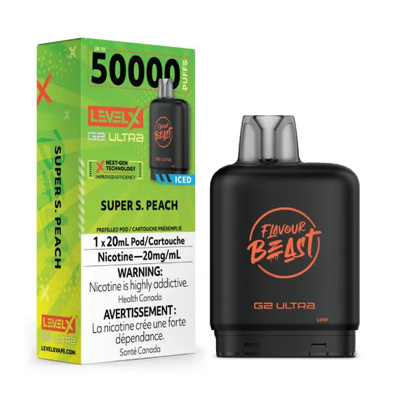 Level X Flavour Beast [ Super Sour ] G2 Ultra 50k Disposable Pods - 50000 Puffs - 20ml