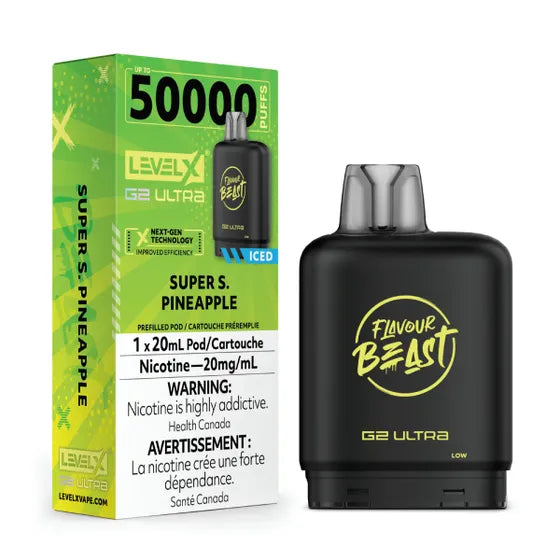 Level X Flavour Beast [ Super Sour ] G2 Ultra 50k Disposable Pods - 50000 Puffs - 20ml